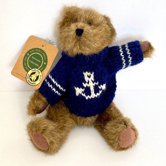 Nautical Archive Collection Boyds Bears Plush Anchor Sweater Vintage With Tags - Picture 1 of 14